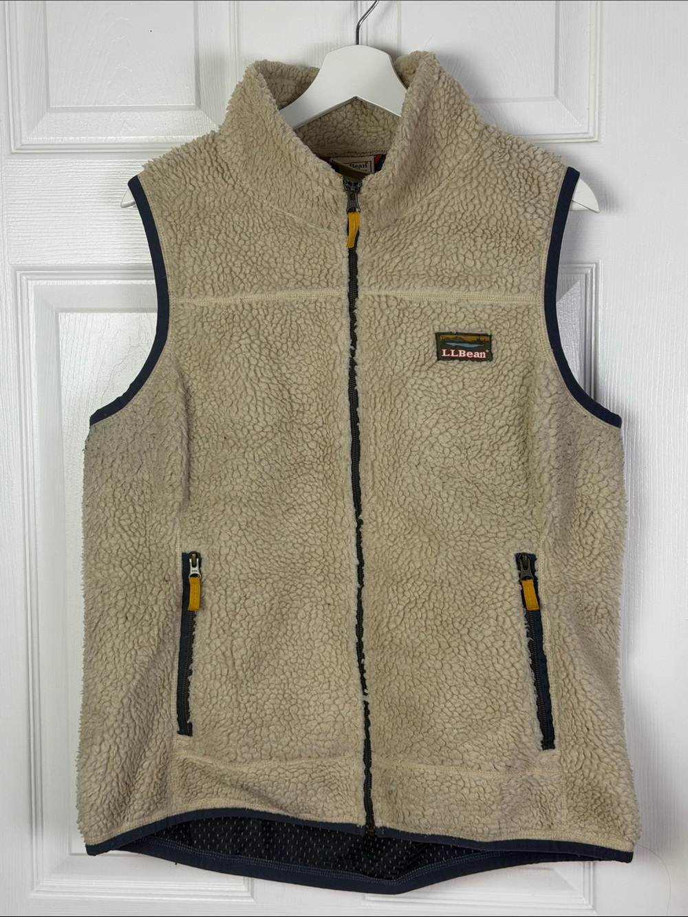 LL Bean women’s mountain pile fleece vest size large